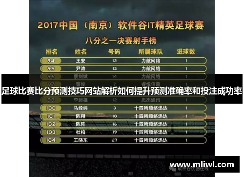 足球比赛比分预测技巧网站解析如何提升预测准确率和投注成功率